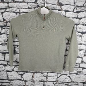 Polo Ralph Lauren Light Green 1/4 Zip Sweater - M